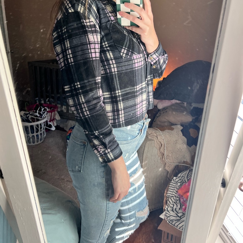 Cropped flannel - Picture 3 of 4